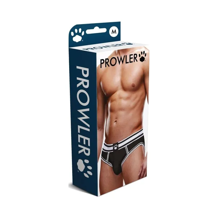 Prowler Open Back Brief White/Black | Prowler Anal
