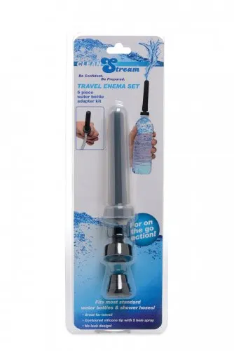 Cleanstream Travel Enema Set 5 Pc Water Bottle Adapter Kit XR Brands Anal