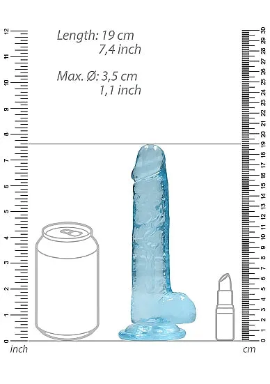 Realrock 7in Realistic Dildo W Balls Blue SHOTS AMERICA Dildos