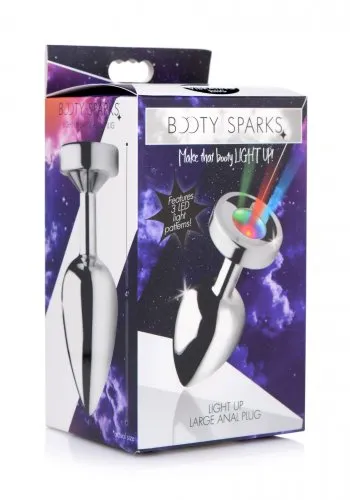 XR Brands Male Sex Toys Booty Sparks Light Up Large Anal Plug