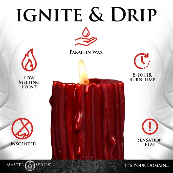 Vibrators Thorn Drip Candle Red XR Brands Master Series Vibrators Thorn Drip Candle Red XR Brands Master Series