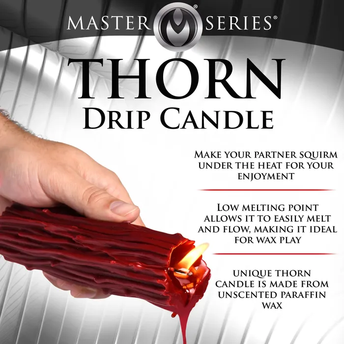 Vibrators Thorn Drip Candle Red XR Brands Master Series Vibrators Thorn Drip Candle Red XR Brands Master Series