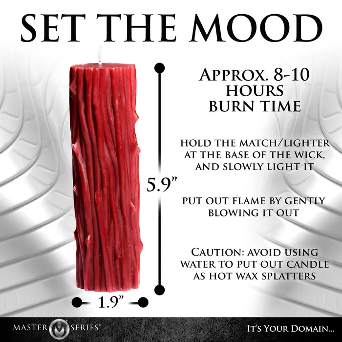 Vibrators Thorn Drip Candle Red XR Brands Master Series Vibrators Thorn Drip Candle Red XR Brands Master Series