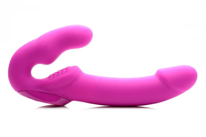XR Brands Strap U Evoke Super Charged Pink Vibrating Strapless Silicone Dildo Female Sex Toys XR Brands Strap U Evoke Super Charged Pink Vibrating Strapless Silicone Dildo Female Sex Toys
