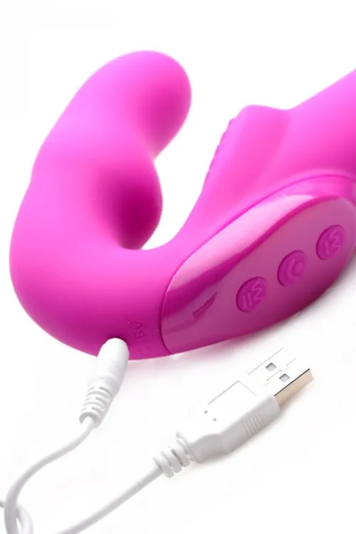 XR Brands Strap U Evoke Super Charged Pink Vibrating Strapless Silicone Dildo Female Sex Toys XR Brands Strap U Evoke Super Charged Pink Vibrating Strapless Silicone Dildo Female Sex Toys