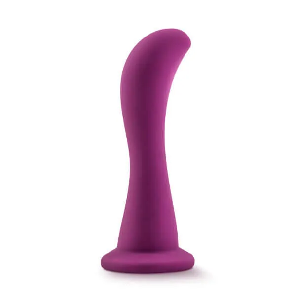 Anal Blush Novelties Temptasia Bellatrix GSpot Prostate Massager Plum Purple Silicone Pleasure Toy with Suction Cup Base