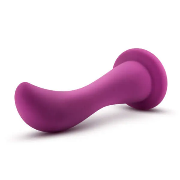 Anal Blush Novelties Temptasia Bellatrix GSpot Prostate Massager Plum Purple Silicone Pleasure Toy with Suction Cup Base