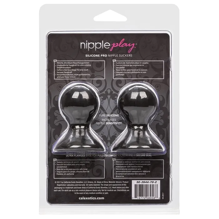 Anal CAL EXOTICS Nipple Play Silicone Pro Nipple SuckersBlack