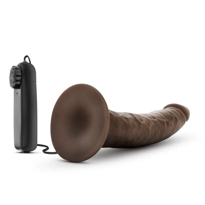 Blush Female Sex Toys Dr Skin By Blush Dr Dave Realistic Chocolate 75Inch Long Remote Control Vibrating Dildo With Suction Cup Base