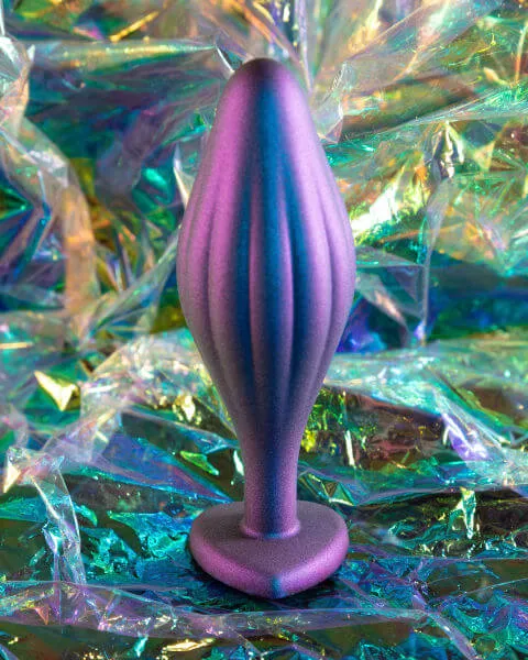 Blush Novelties Anal Anal Adventures Matrix Wavy Bling Plug Sapphire