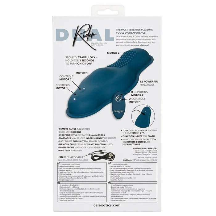 CAL EXOTICS Female Sex Toys Dual Rider Remote Control Bump and Gri CAL EXOTICS Female Sex Toys Dual Rider Remote Control Bump and Gri