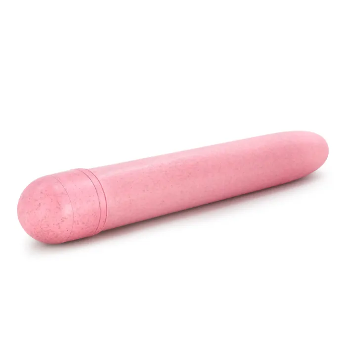 Female Sex Toys Blush Gaia By Blush Eco PlantBased 7 Slim Multispeed Vibrator in Coral Made from Sustainable BioFeel