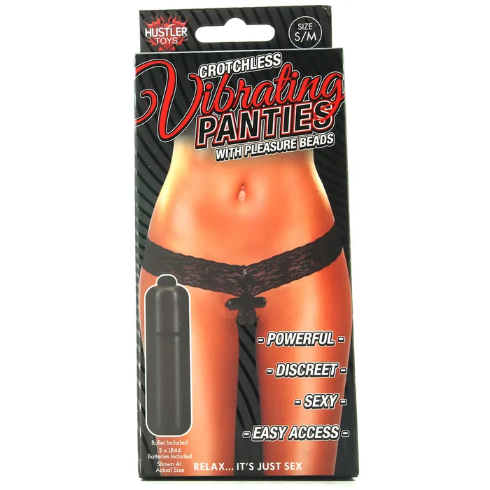 Female Sex Toys Hustler Crotchless Vibrating Panties with Pleasure Beads M Female Sex Toys Hustler Crotchless Vibrating Panties with Pleasure Beads M