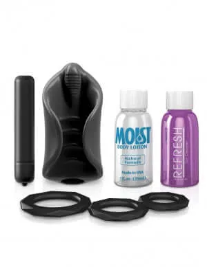 Female Sex Toys Pipedream Products PDX Elite Vibrating Silicone Stimulator Black