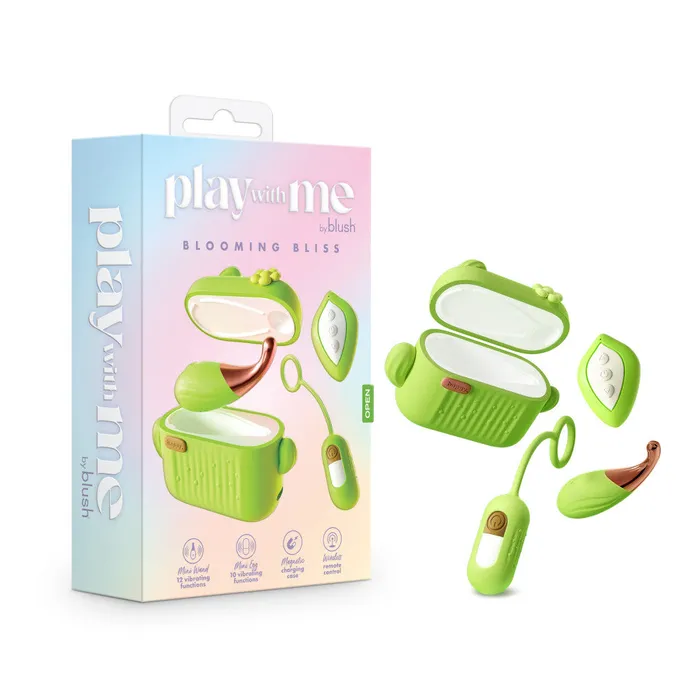 Play With Me By Blush Blooming Bliss 4 Piece Set Mini Clitoral Wand Egg Vibrator With Wireless Remote USB Charging Case Blush Female Sex Toys Play With Me By Blush Blooming Bliss 4 Piece Set Mini Clitoral Wand Egg Vibrator With Wireless Remote USB Charging Case Blush Female Sex Toys