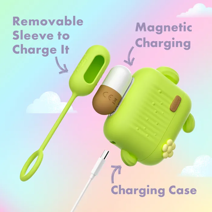 Play With Me By Blush Blooming Bliss 4 Piece Set Mini Clitoral Wand Egg Vibrator With Wireless Remote USB Charging Case Blush Female Sex Toys