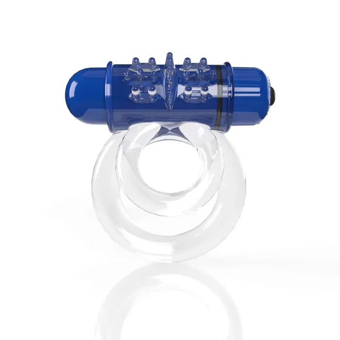 Screaming O 4B Double O 6 Blueberry Bass Low Pitch Blue Vibrating Cock Ring Screaming O Couples