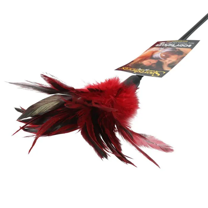 Vibrators Sport Sheets Starburst Feather Tickler Red Sensual Fun and Intimate Bonding